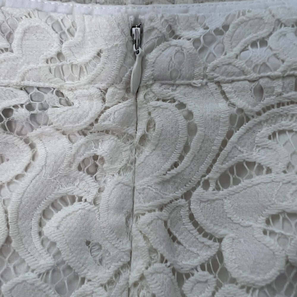 Topshop Cream Lace Skirt - Picture 3 of 6